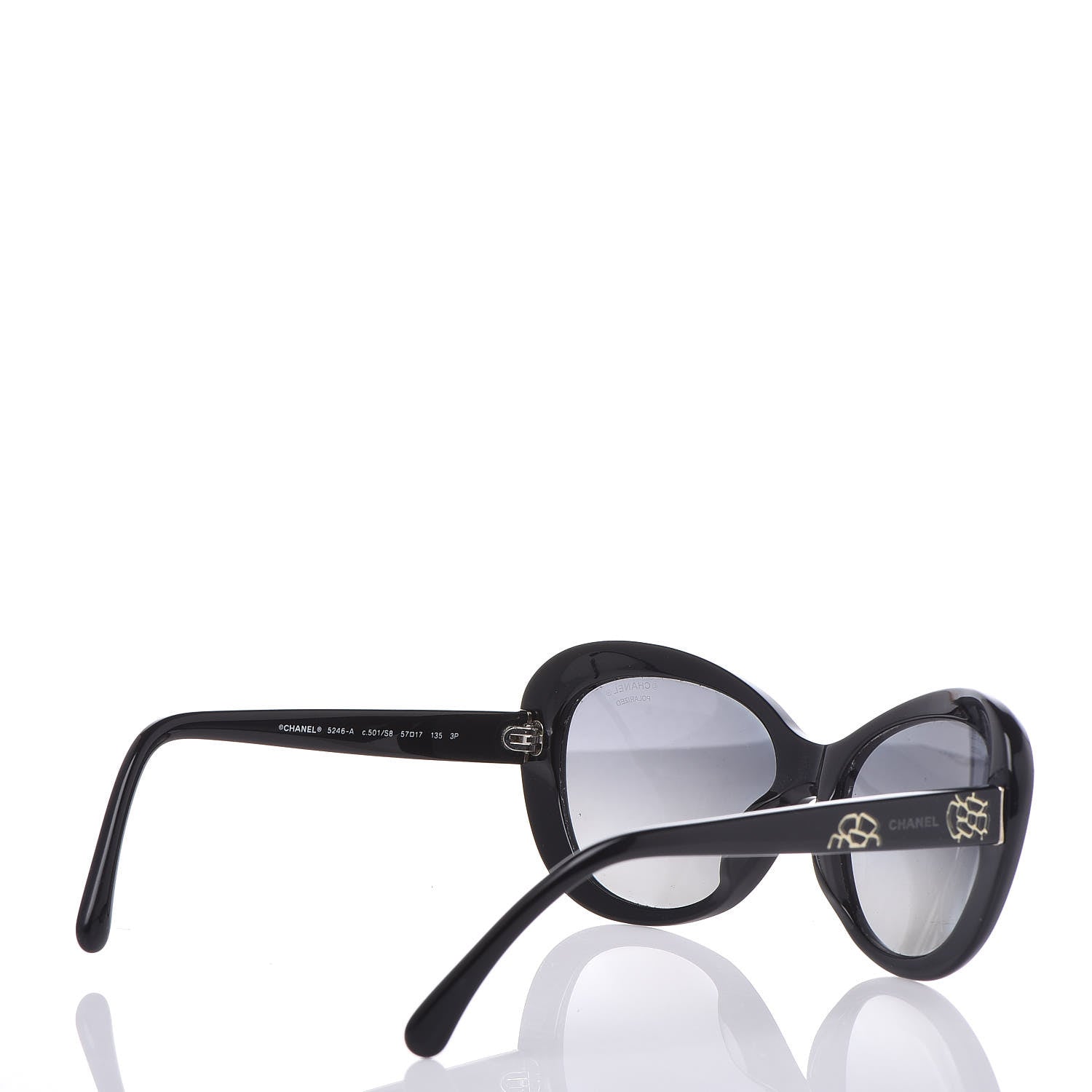 Chanel Cat Eye Sunglasses 5246-A Black 4 of 6