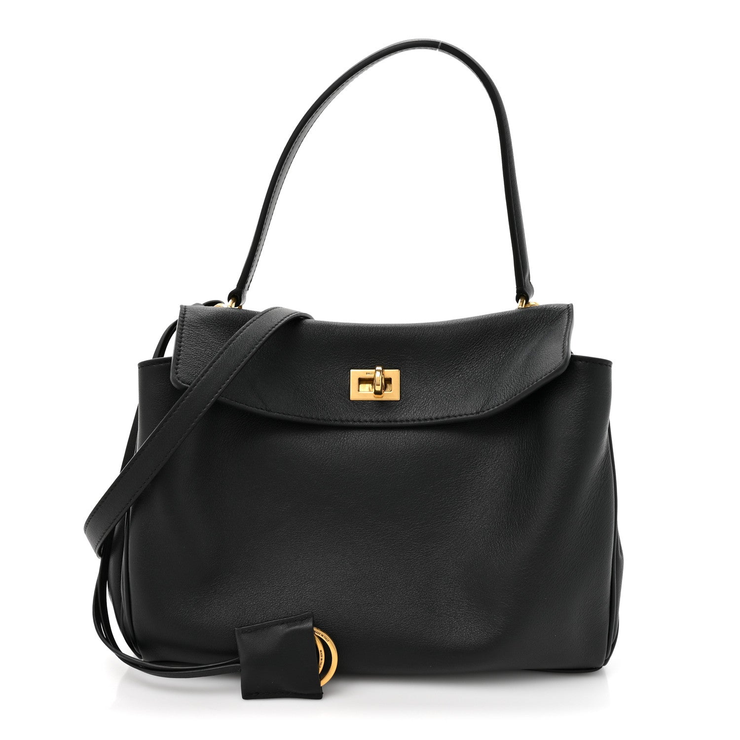 Balenciaga Natural Smooth Calfskin Small Rodeo Top Handle Handbag Black 1 of 11