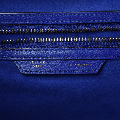 Celine Drummed Calfskin Mini Luggage Indigo 6 of 12