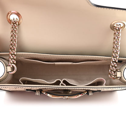 Gucci Monogram Margaux Calfskin Medium Emily Chain Shoulder Bag Beige Ebony Mystic White 5 of 10