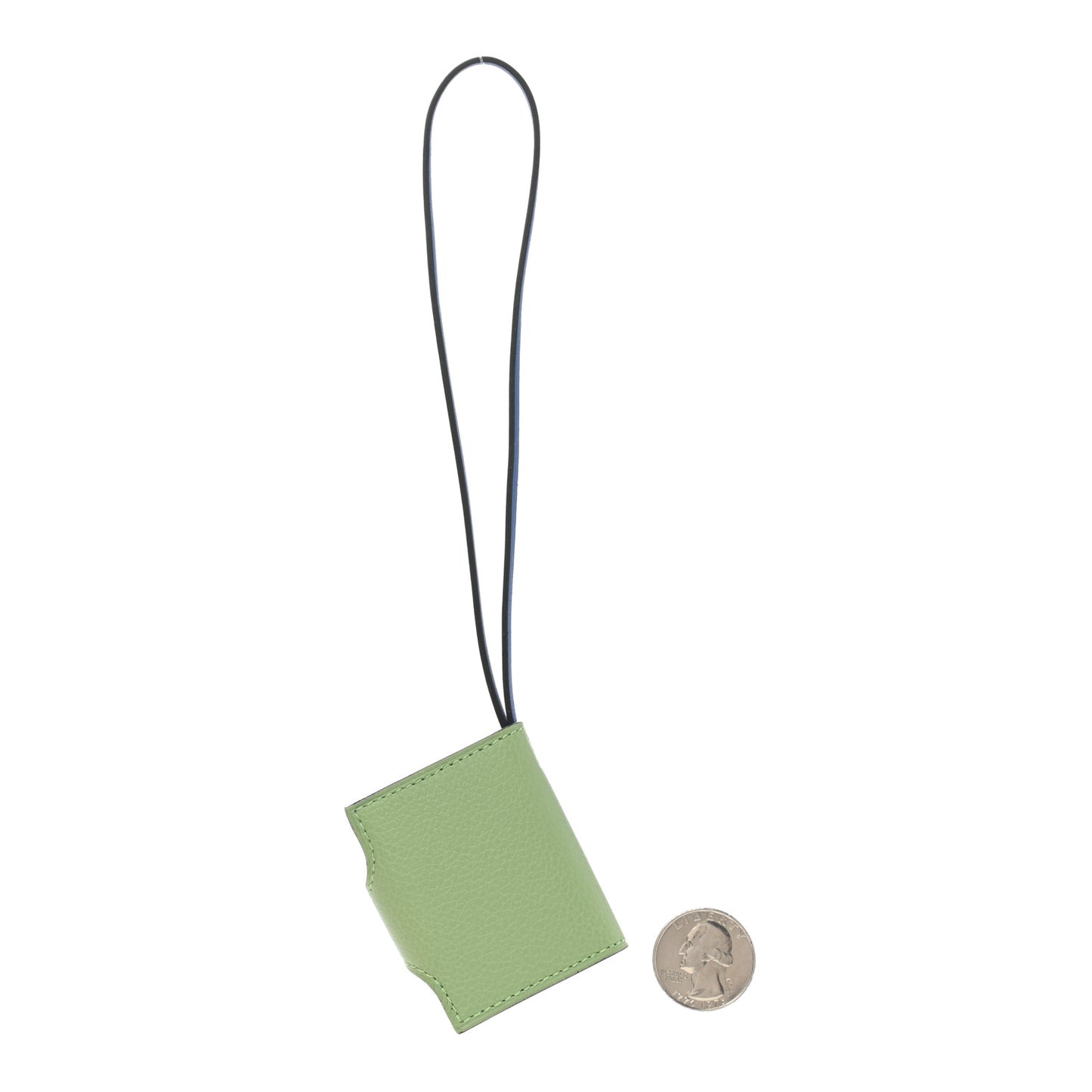 Evercolor Swift Verso Ulysse Nano Bag Charm Vert Criquet Bleu France