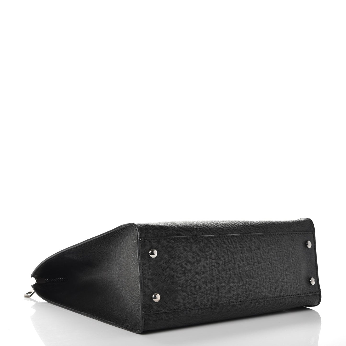 Grained Calfskin Palazzo Medusa Shopping Tote Black