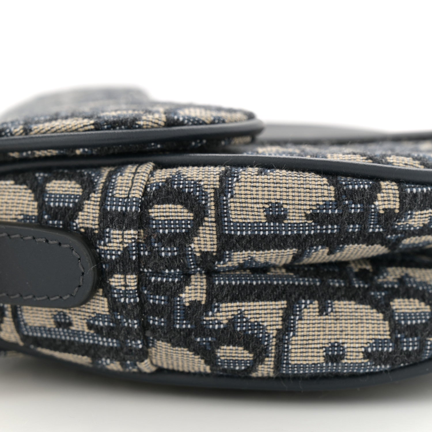 Christian Dior Oblique Mini Saddle Bag Blue 9 of 10