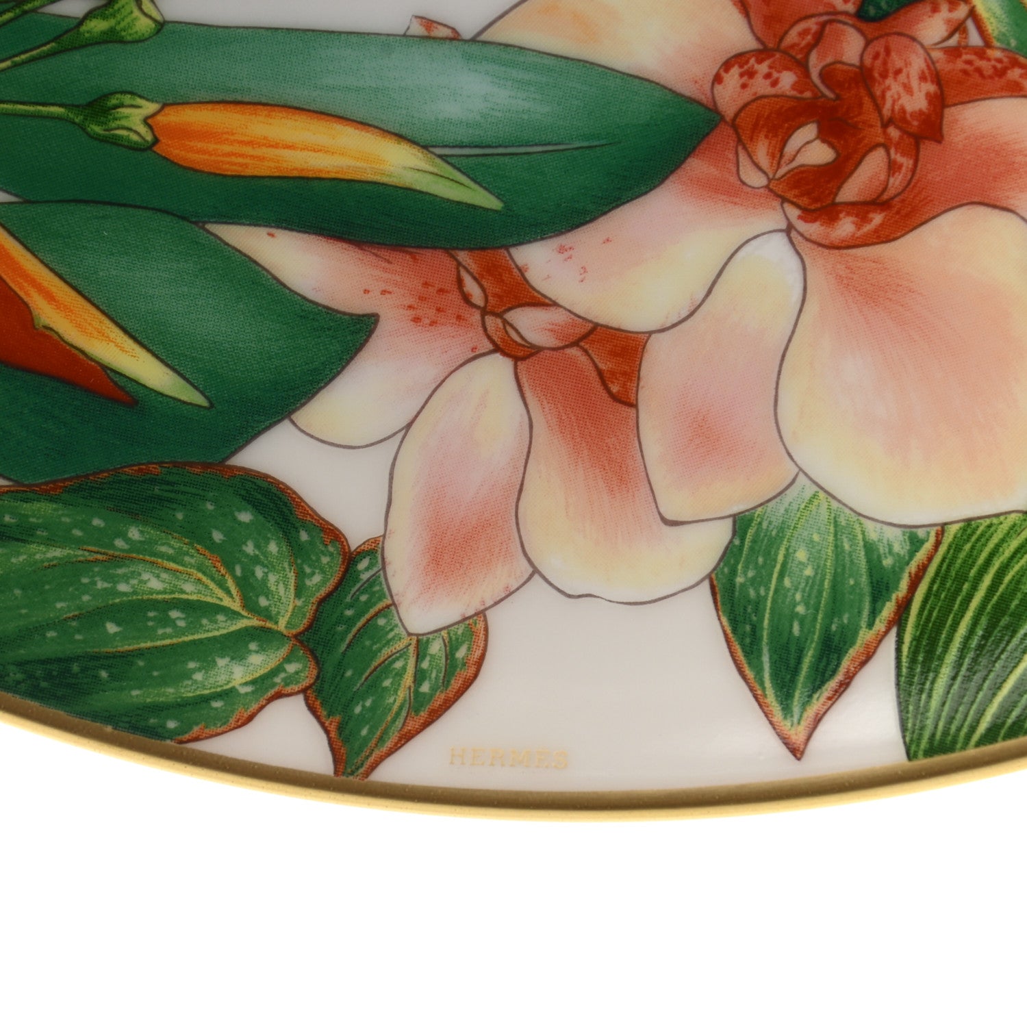 Hermes Porcelain Passifolia Dessert Plate N°2 Set of 2 5 of 6