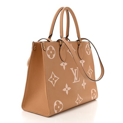 Louis Vuitton Empreinte Monogram Giant Onthego MM Arizona Creme 3 of 10