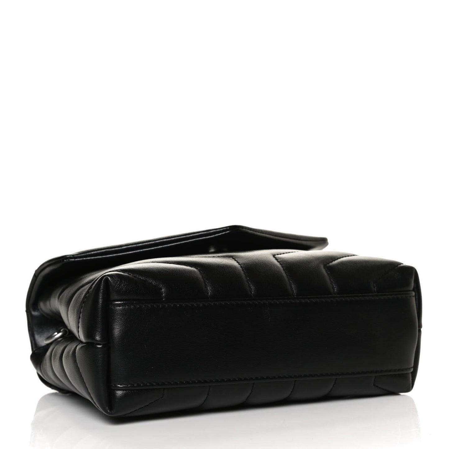 Calfskin Y Quilted Monogram Toy Loulou Crossbody Bag Black