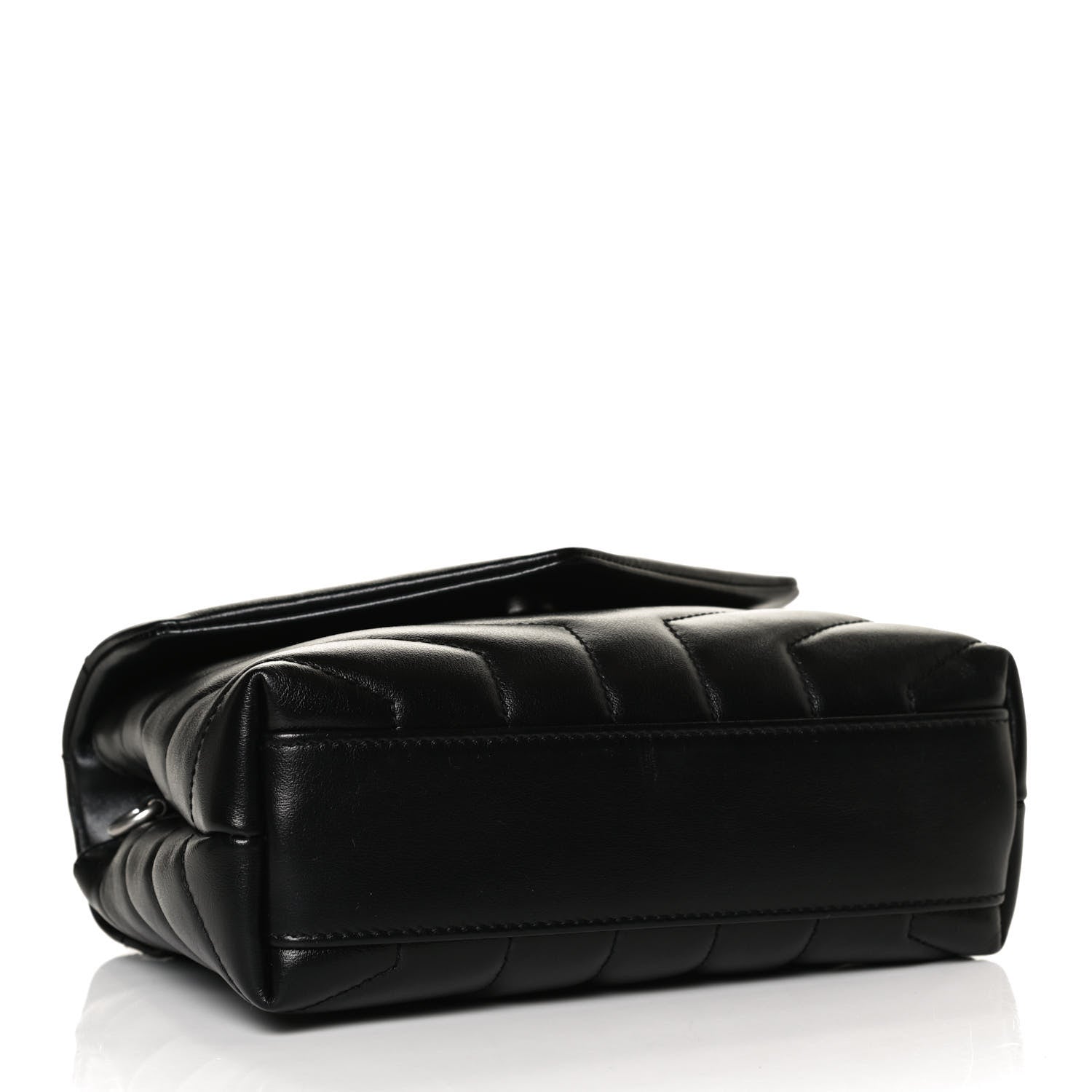 Saint Laurent Calfskin Y Quilted Monogram Toy Loulou Crossbody Bag Black 4 of 11