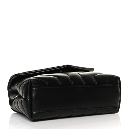 Saint Laurent Calfskin Y Quilted Monogram Toy Loulou Crossbody Bag Black 4 of 11