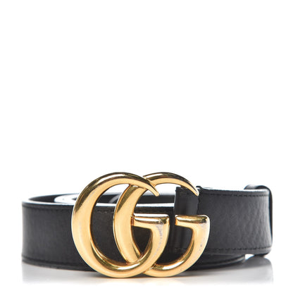 Gucci Calfskin Double G 30mm Belt 90 36 Black 1 of 6
