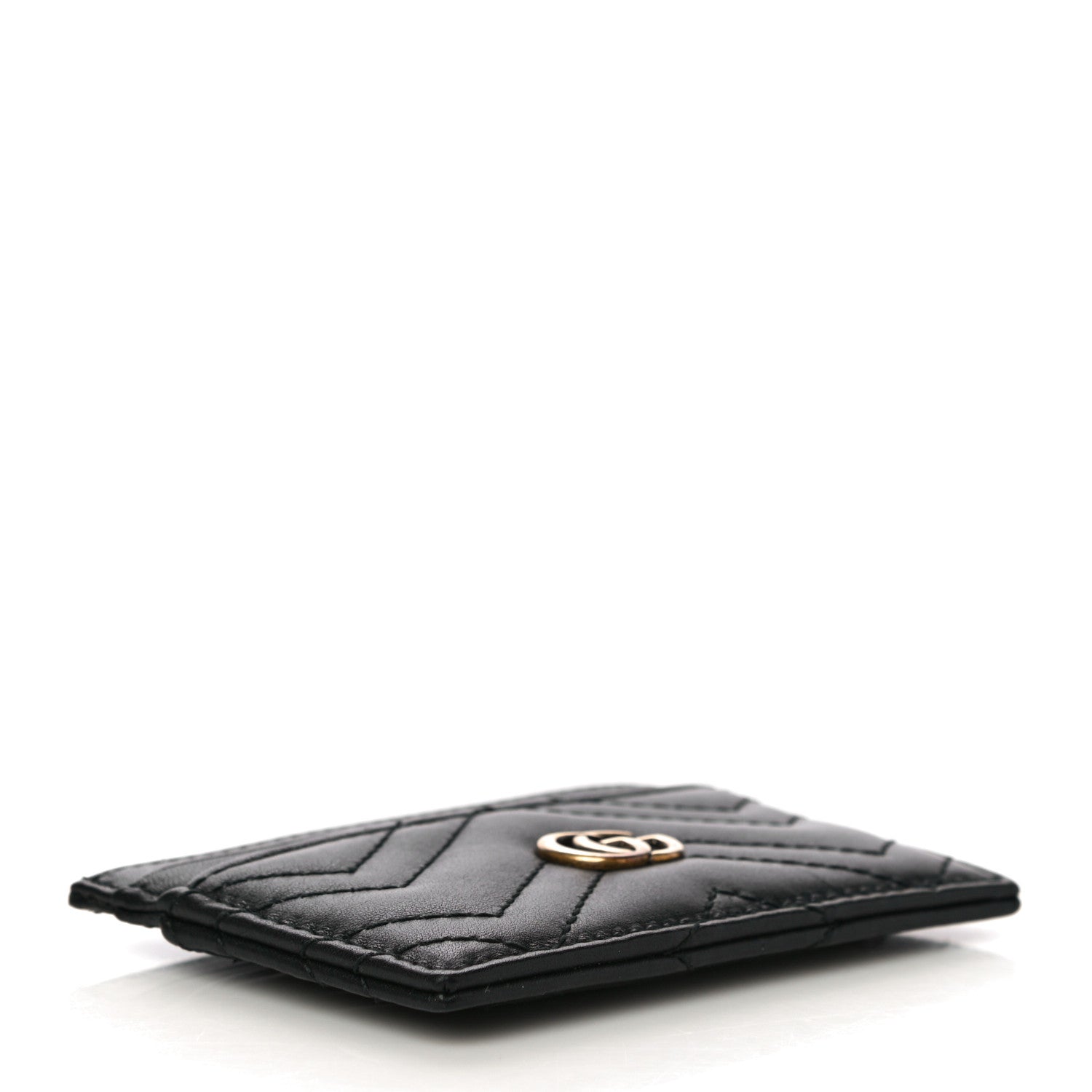 Gucci Calfskin Matelasse GG Marmont Card Holder Black 4 of 10
