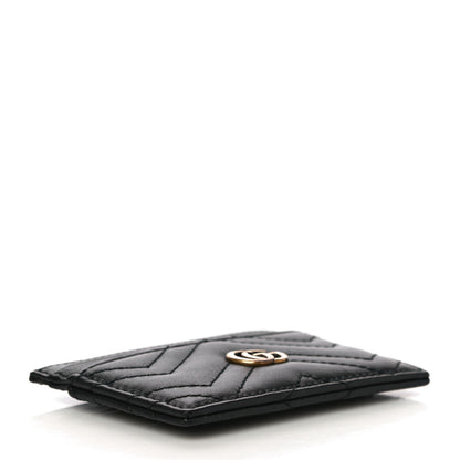 Gucci Calfskin Matelasse GG Marmont Card Holder Black 4 of 10