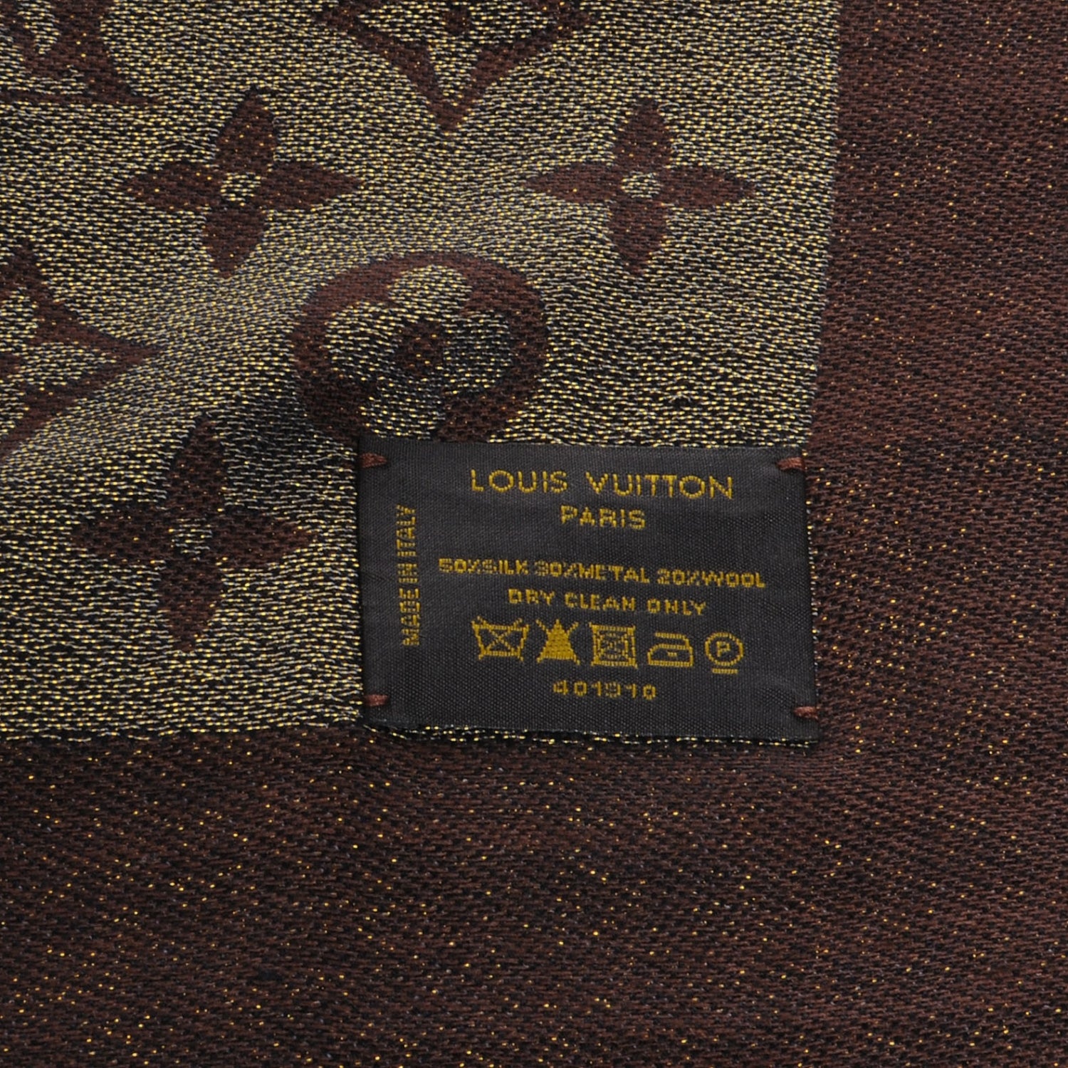 Louis Vuitton Silk Lurex Wool Monogram Shine Shawl Amarante 5 of 6