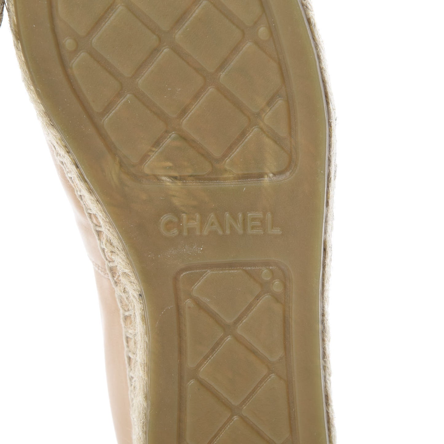 Lambskin CC Espadrilles 39 Beige Black