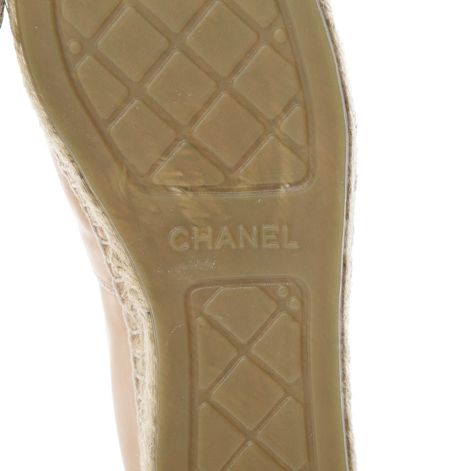 Chanel Lambskin CC Espadrilles 39 Beige Black 7 of 10