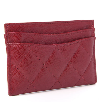 Chanel Caviar Quilted Card Holder Red 3 of 9