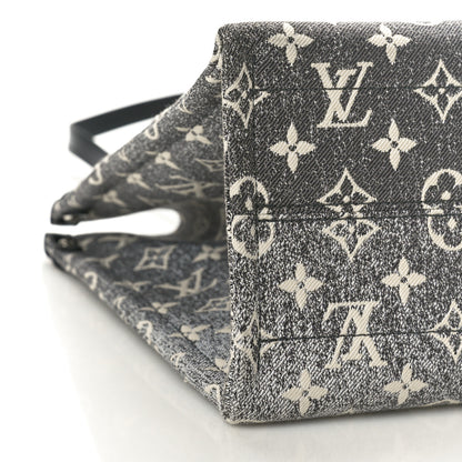 Louis Vuitton Monogram Jacquard Denim Onthego MM Black 8 of 9