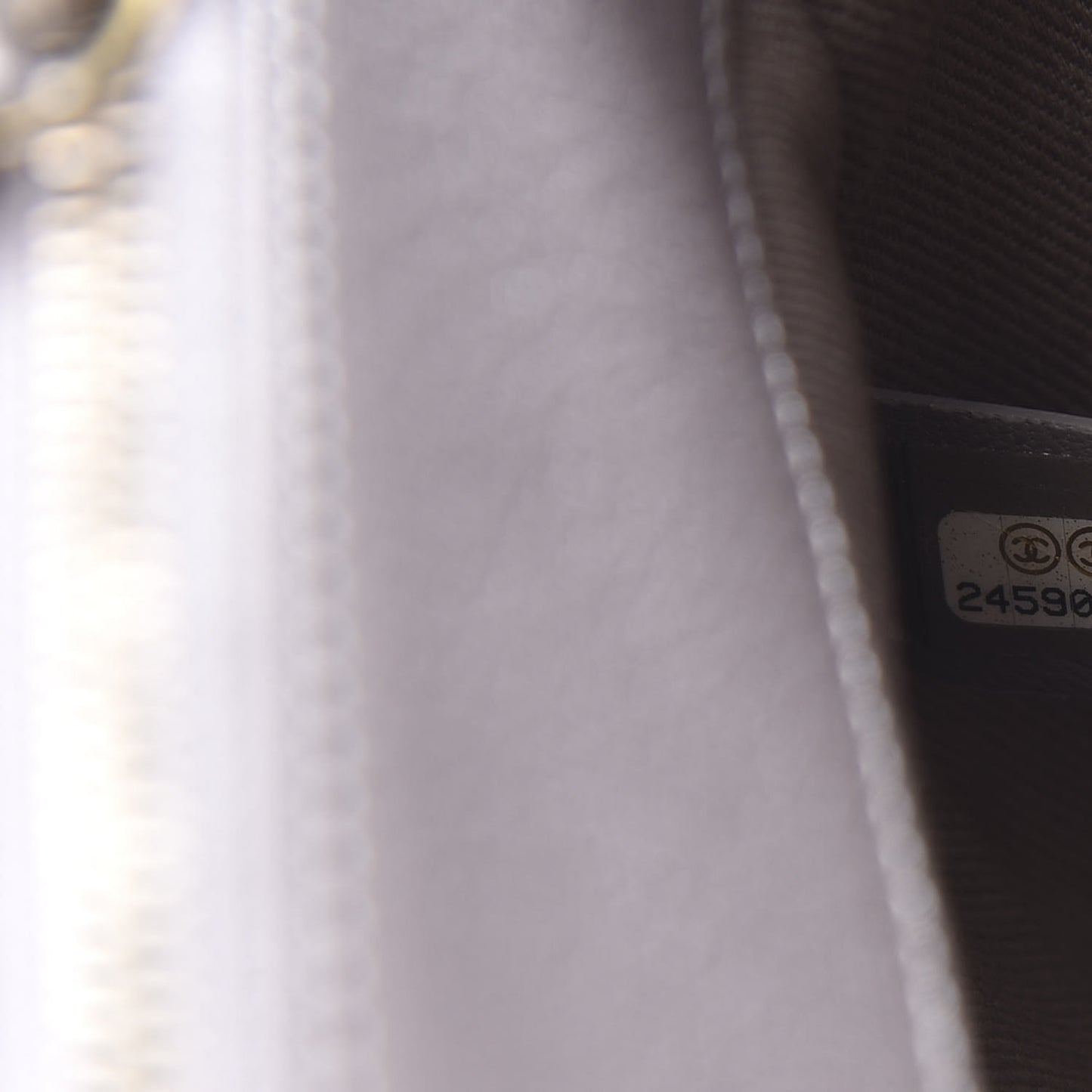 Shiny Calfskin Goatskin Quilted Medium Coco Curve Messenger Flap Grey