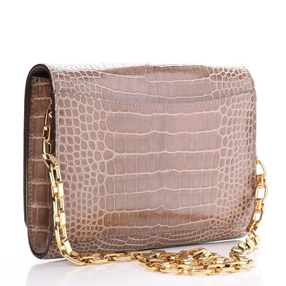 Louis Vuitton Alligator Chain Louise GM Taupe 3 of 7