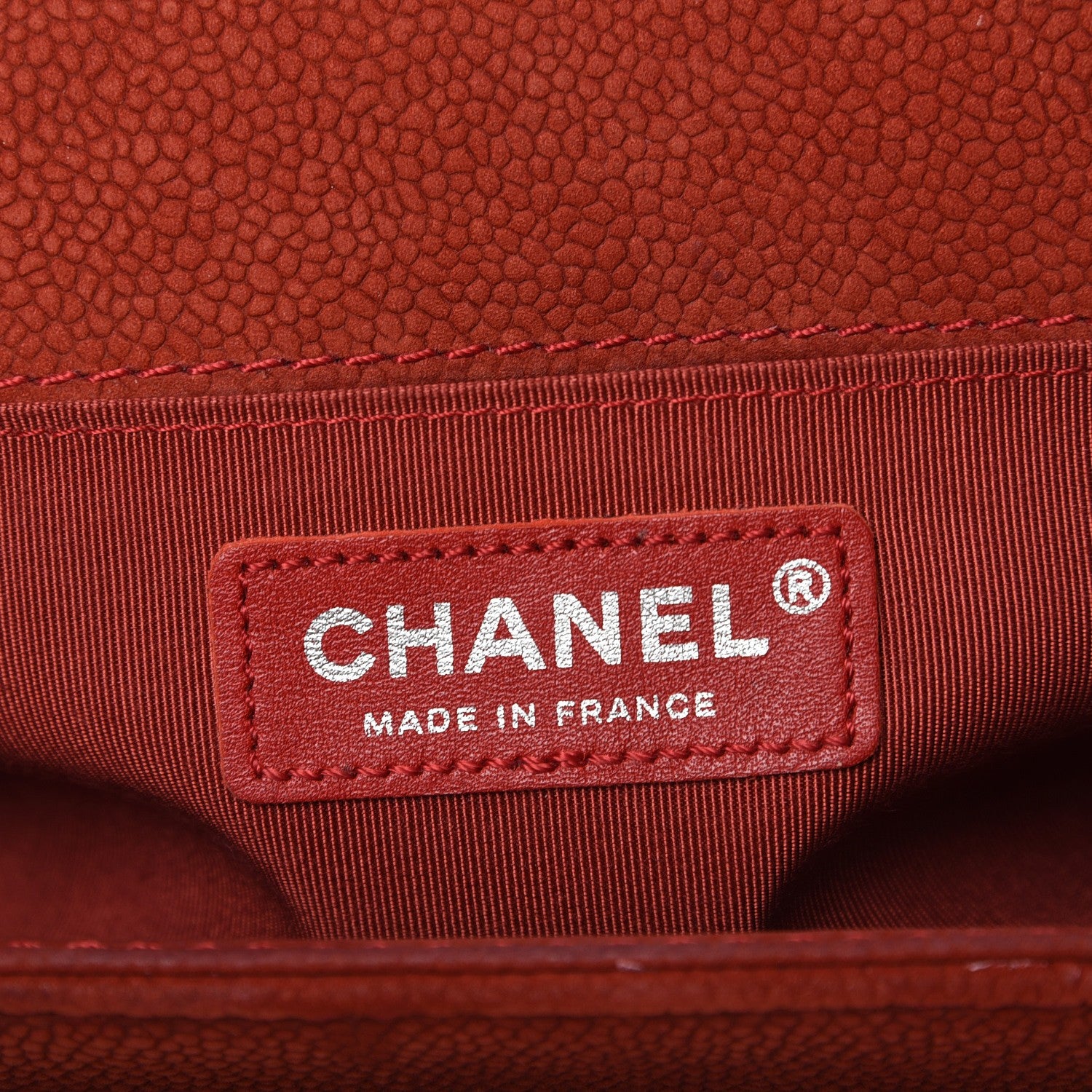 Chanel Iridescent Caviar Quilted Medium Boy Flap Red 6 of 12