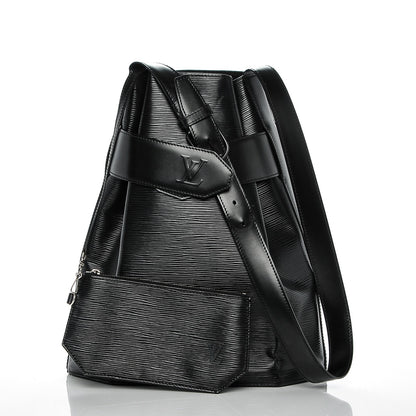 Louis Vuitton Epi Sac D'Epaule GM Black 5 of 8