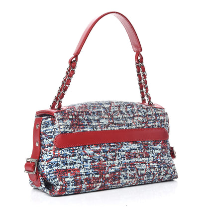 Chanel Tweed Lambskin Flap Blue Red 3 of 13