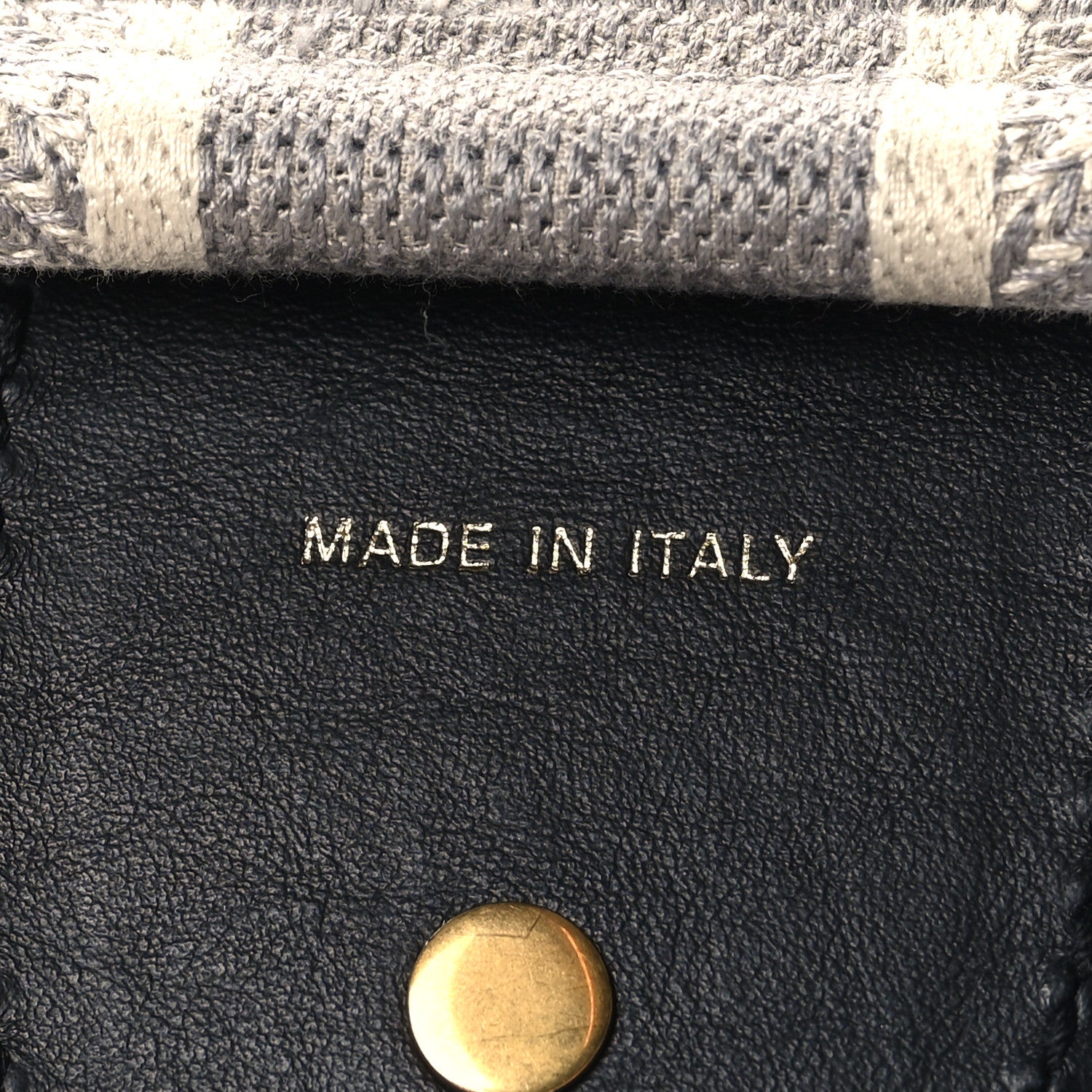 Christian Dior Canvas Embroidered Shoulder Strap Grey 4 of 4