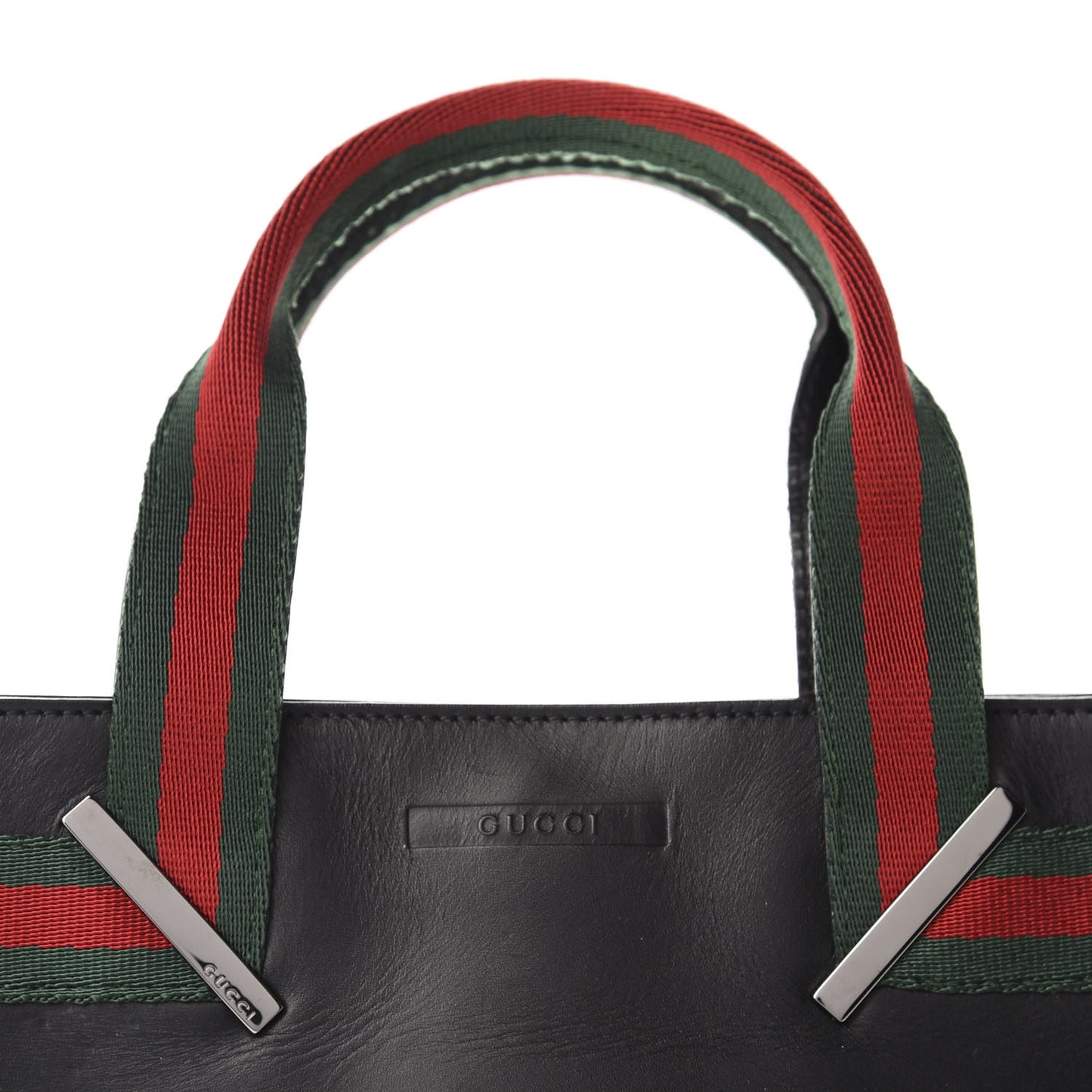 Calfskin Web Tote Bag Black