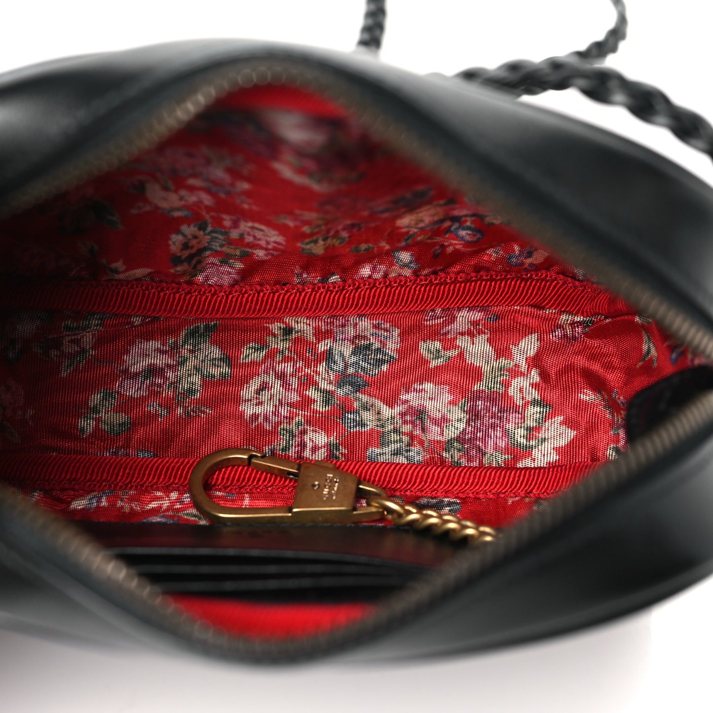 Calfskin Trapuntata Web Mini GG Shoulder Bag Black