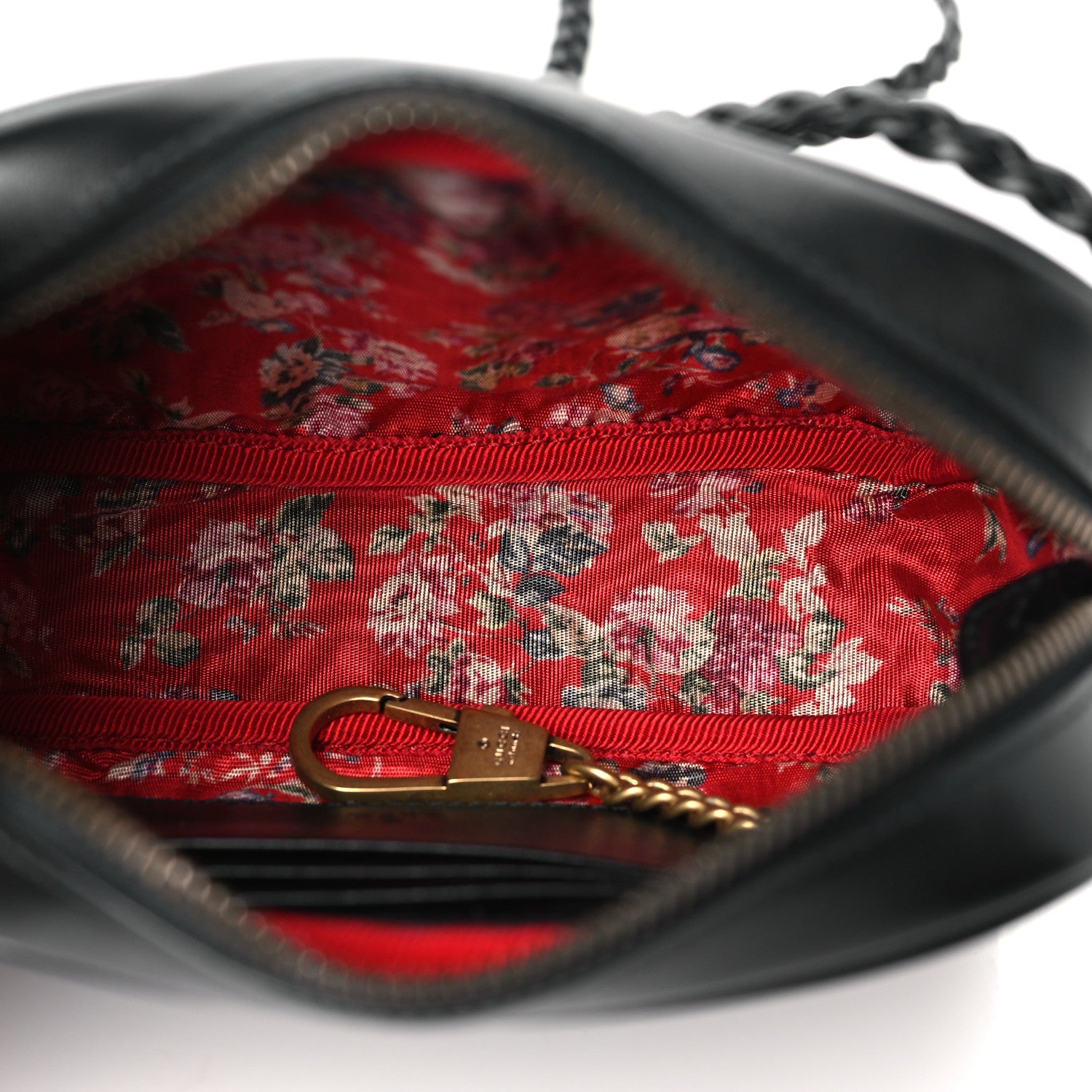 Gucci Calfskin Trapuntata Web Mini GG Shoulder Bag Black 5 of 11
