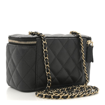 Chanel Caviar Quilted Small Vanity Case With Chain Black 3 of 12