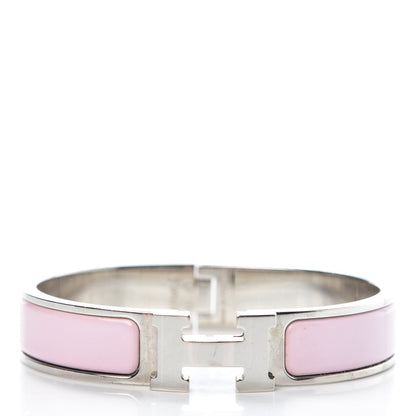 Hermes Enamel Narrow Clic Clac H Bracelet GM Rose Dragee 1 of 5