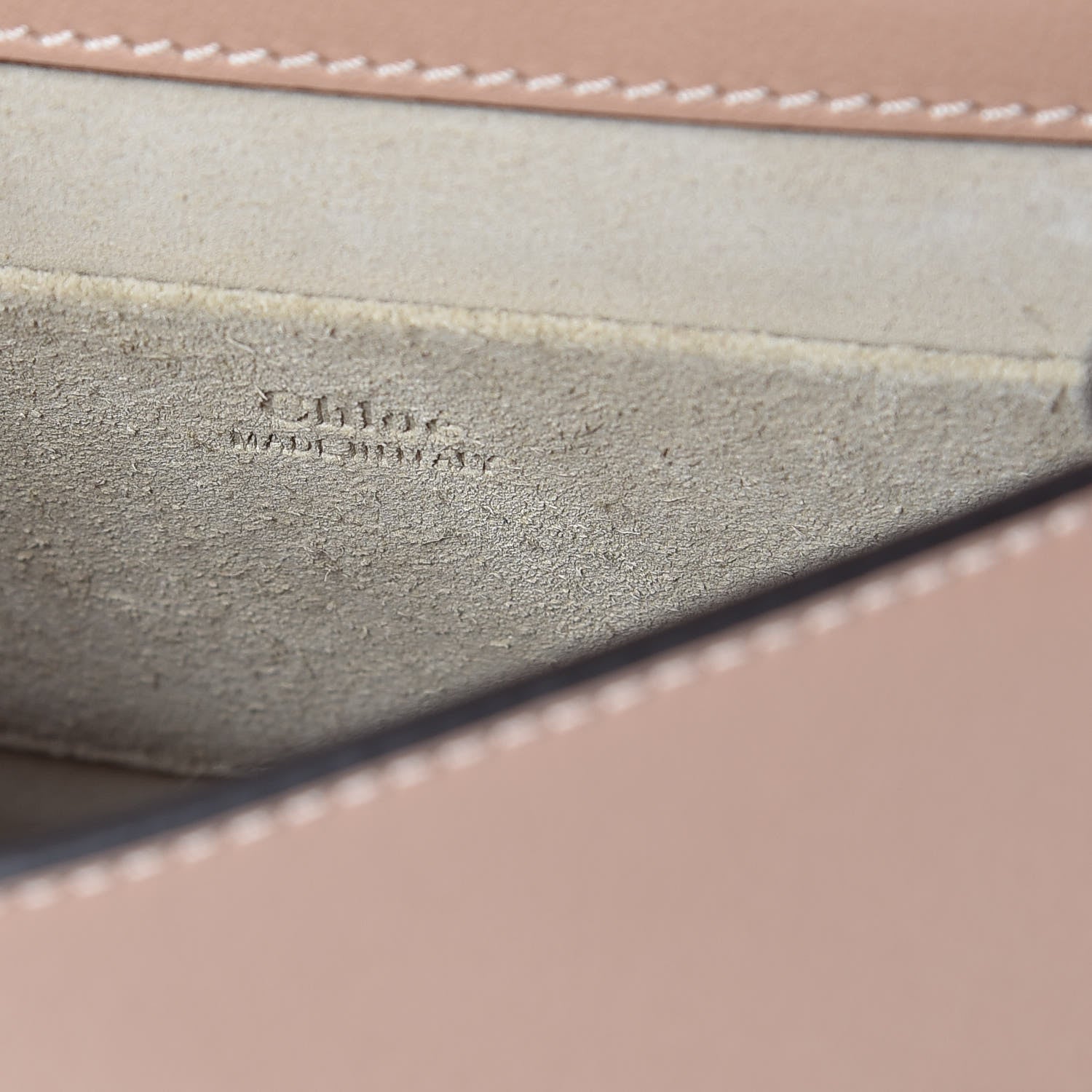 Chloe Calfskin Suede Small Nile Bracelet Bag Biscotti Beige 8 of 9