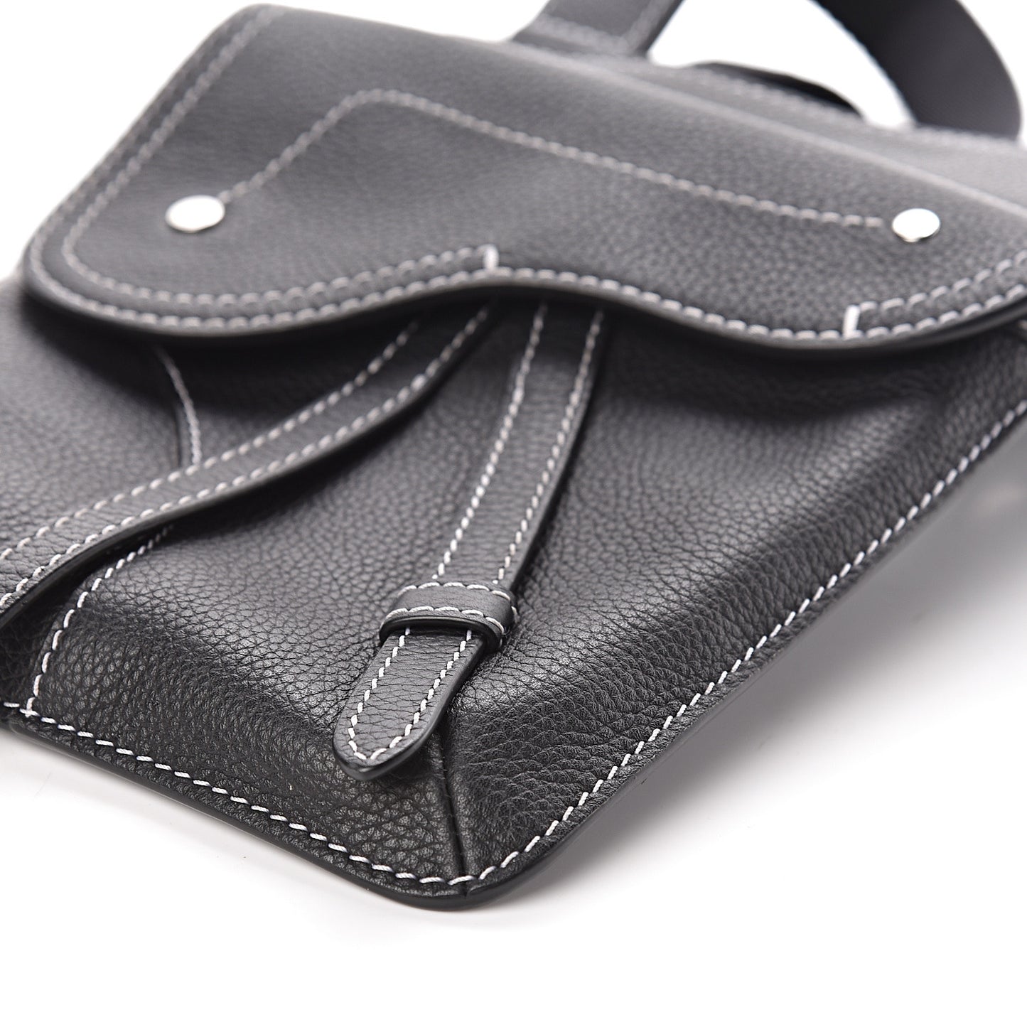 Calfskin Mens Messenger Bag Black