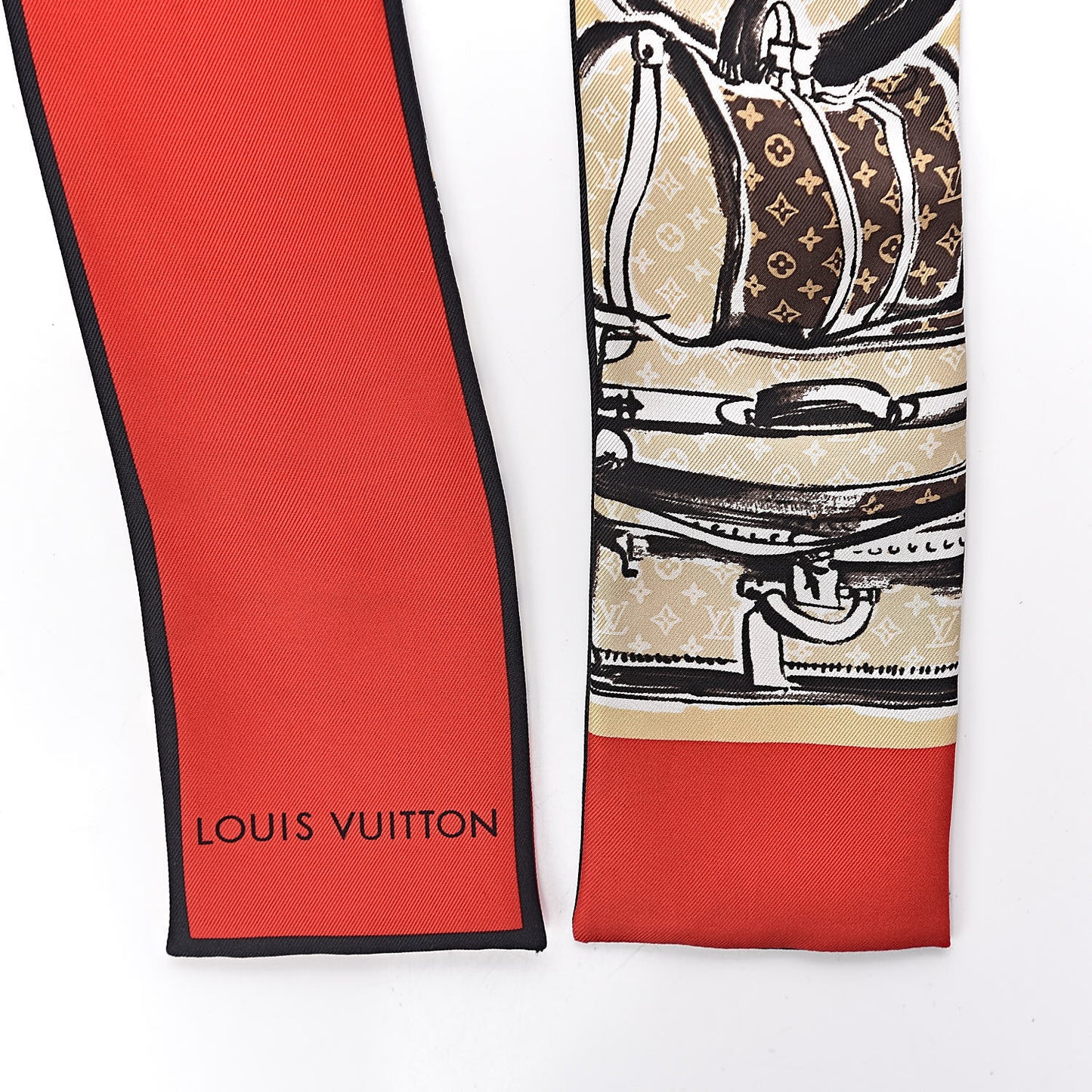 Silk Monogram Trunks Bandeau Brown
