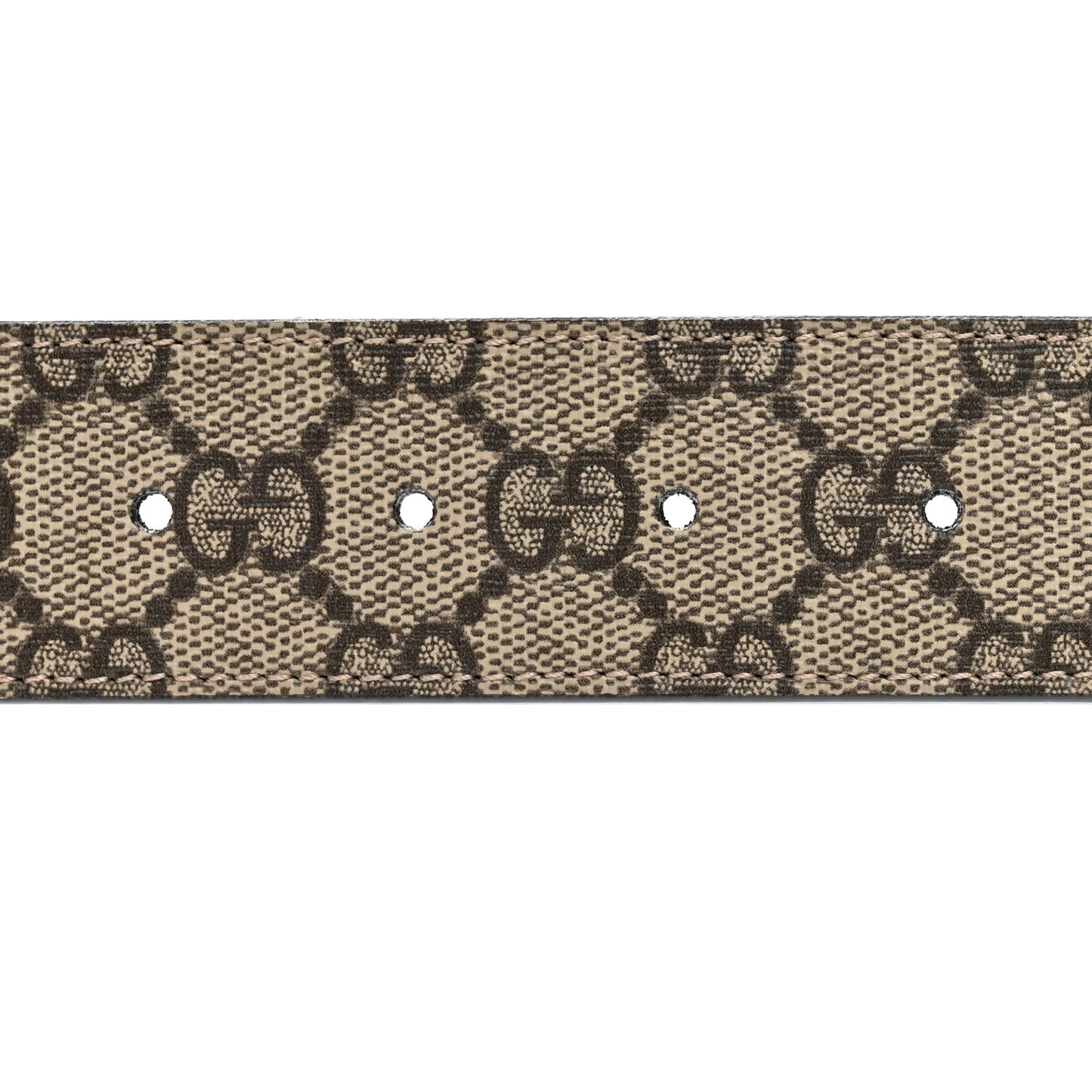 GG Supreme Monogram Interlocking G 37mm Belt 75 30 Beige Ebony