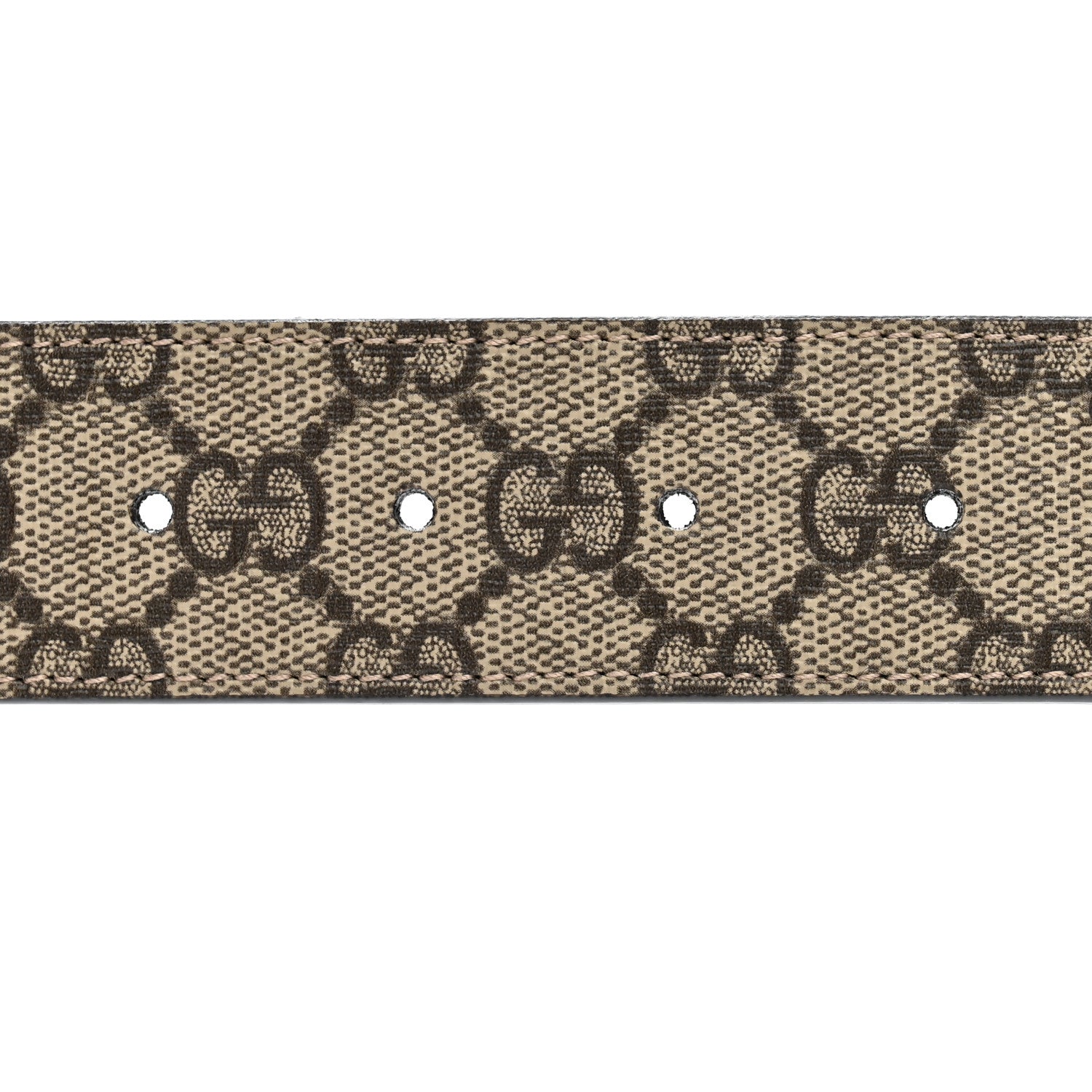 Gucci GG Supreme Monogram Interlocking G 37mm Belt 75 30 Beige Ebony 4 of 5