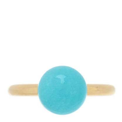 Tiffany 18K Yellow Gold Amazonite 8mm HardWear Ball Ring 45 3.5 1 of 5