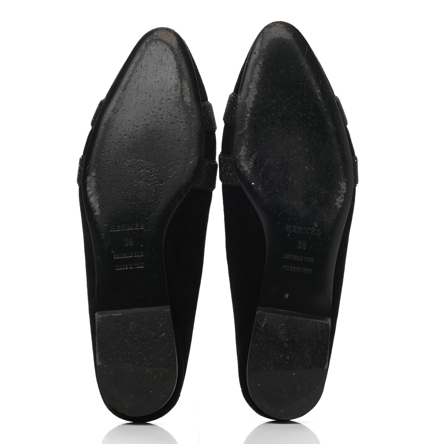 Satin Suede Goatskin Crystal Roxane Mules 39 Black