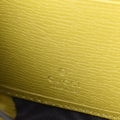 Gucci Calfskin Heartbeat Print Zip Around Wallet Yellow 5 of 6