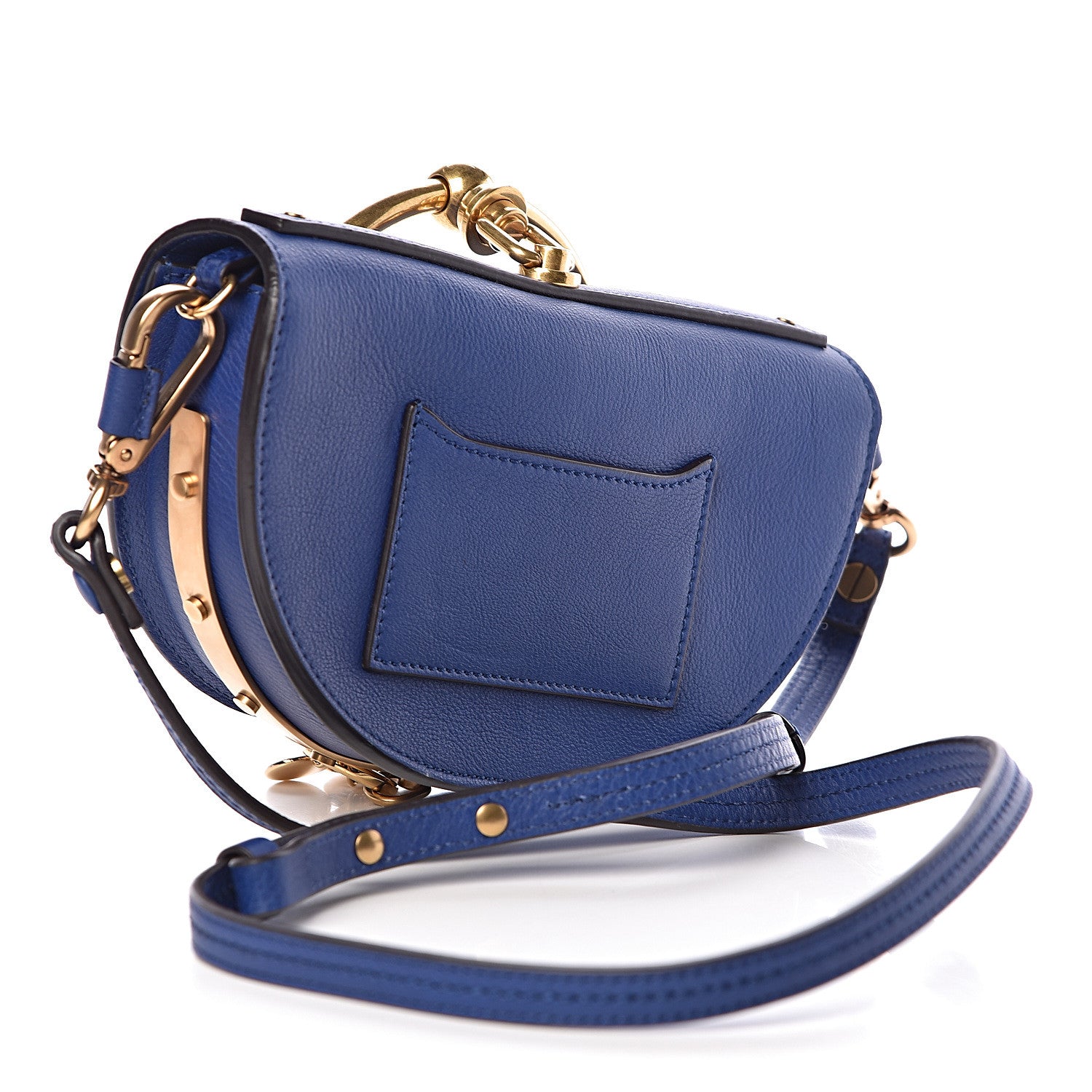 Chloe Calfskin Small Nile Bracelet Minaudiere Bag Majesty Blue 4 of 10