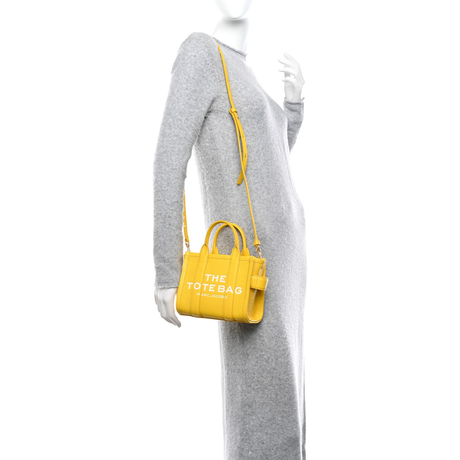 Marc Jacobs Grained Calfskin Micro The Tote Bag Yellow 2 of 10