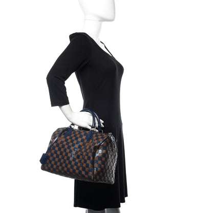 Louis Vuitton Damier Paillettes Speedy 30 Blue 2 of 12