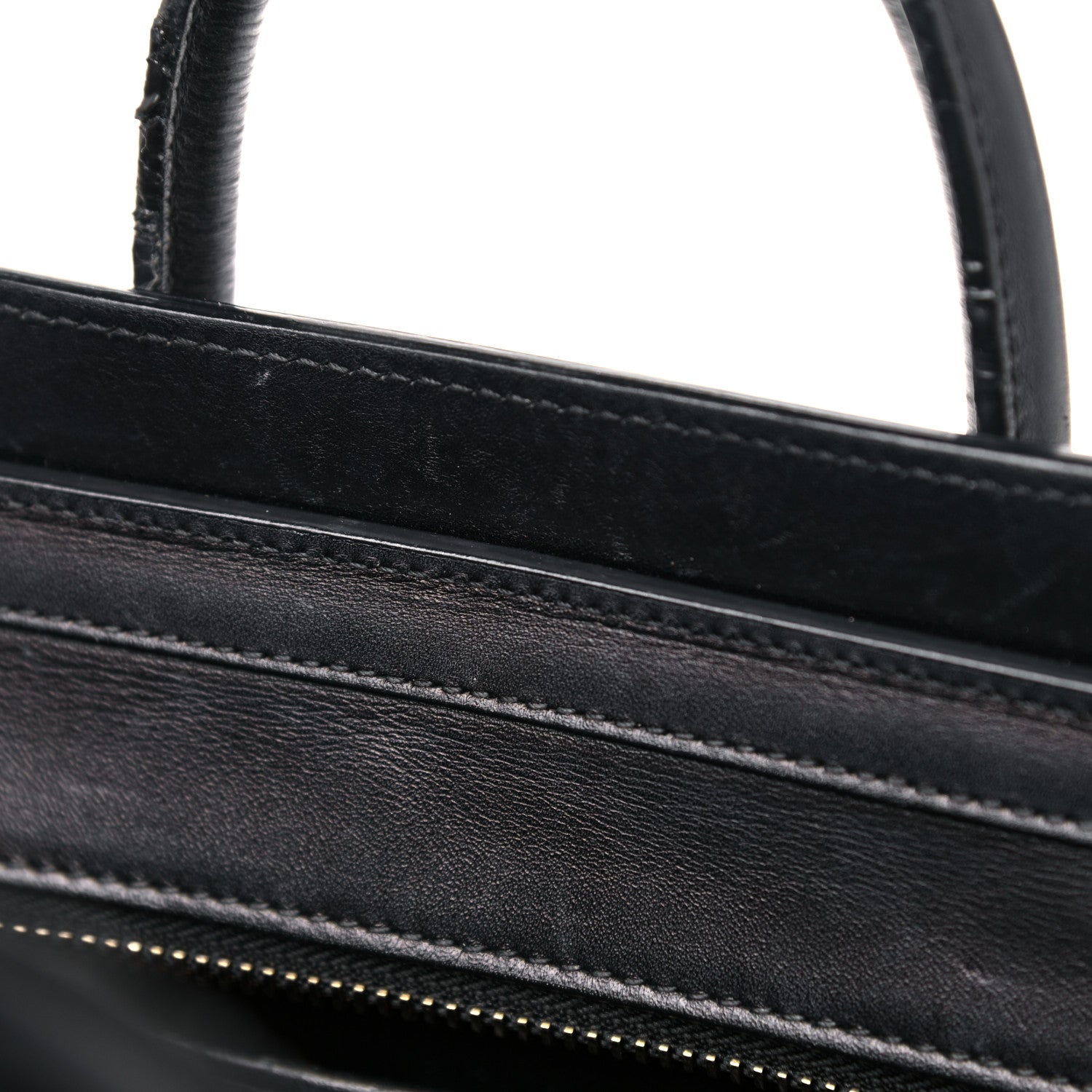 Celine Drummed Calfskin Nubuck Nano Tri-Color Luggage Ruby 9 of 19