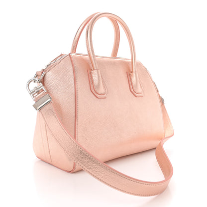 Givenchy Metallic Sugar Goatskin Small Antigona Light Pink 3 of 10