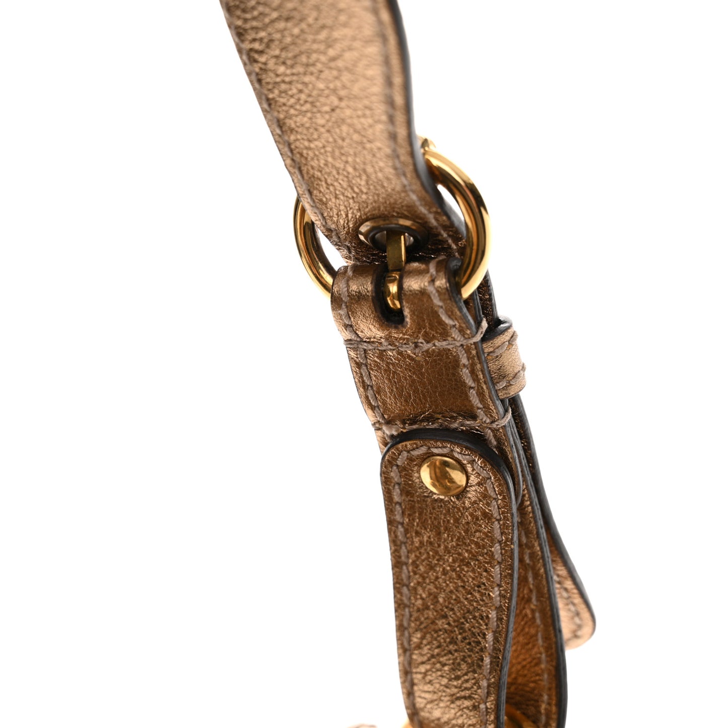 Crystal Monogram Babouska Hobo Gold