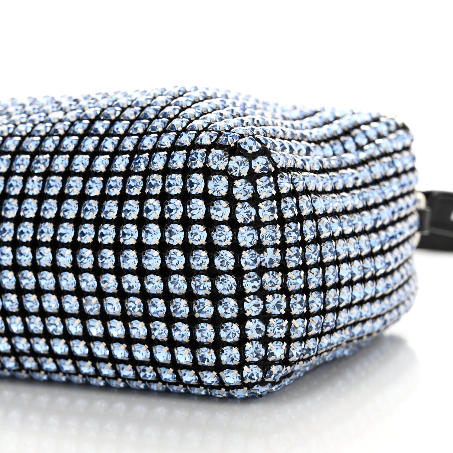 Alexander Wang Mesh Crystal Rhinestone Mini Heiress Pouch Navy 10 of 13