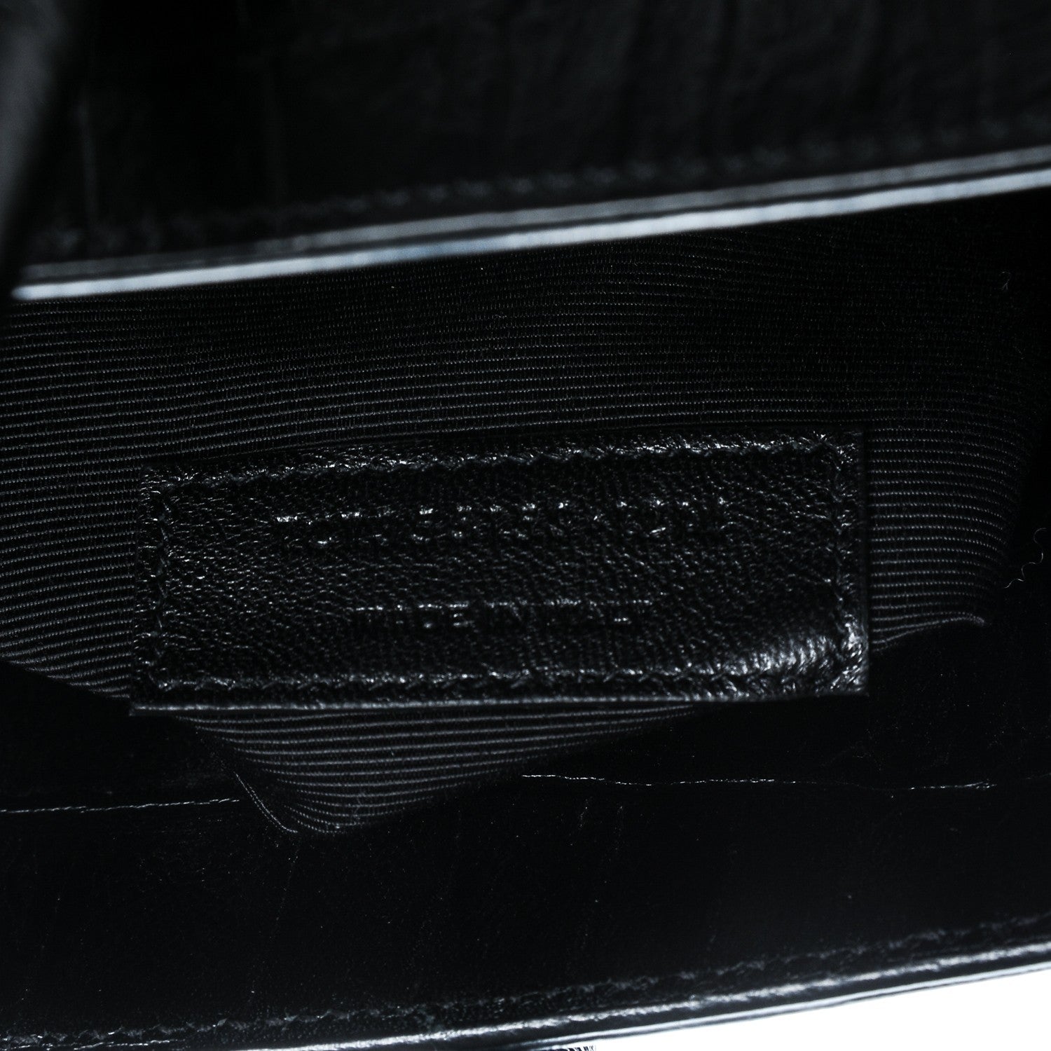 Saint Laurent Calfskin Crocodile Embossed Small Sac de Jour Black 7 of 7