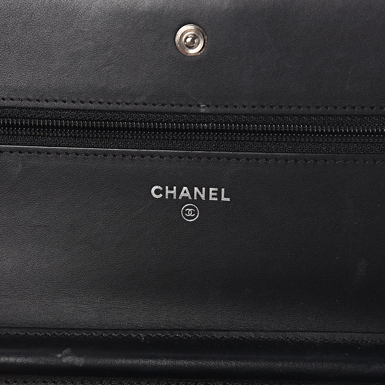 Chanel Patent Calfskin Quilted Boy Wallet On Chain WOC Black 6 of 13