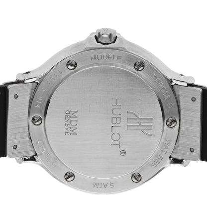 Hublot Stainless Steel Rubber Diamond Bezel 28mm Classic MDM Quartz Watch Burgundy 1393.5.014 4 of 4