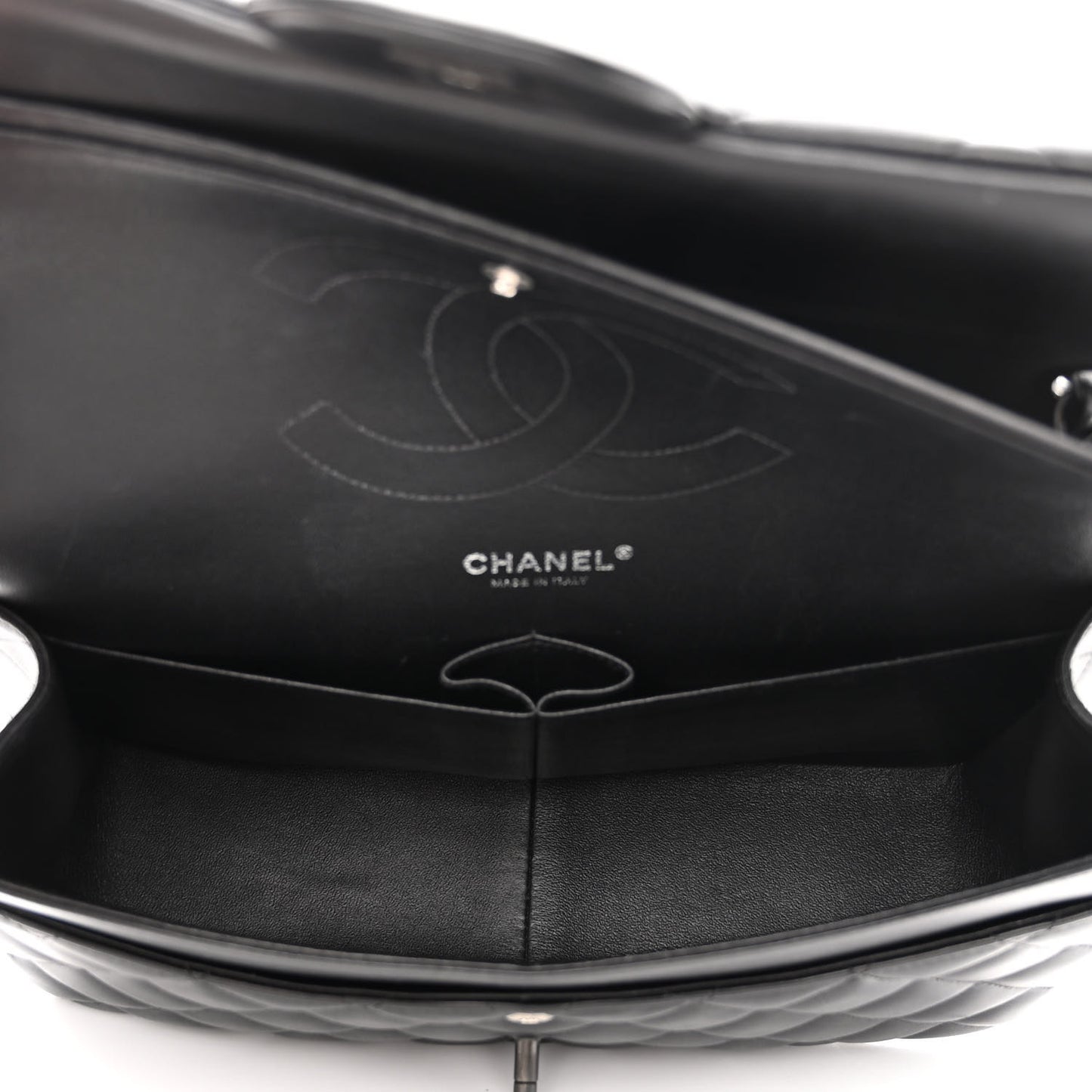 Lambskin Quilted Jumbo Double Flap So Black